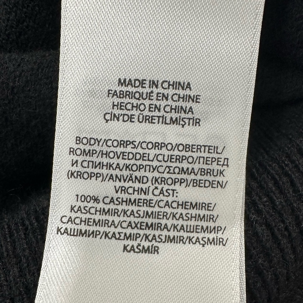 Polo Ralph Lauren Washable Cashmere Crewneck Sweater Black Preppy Old Money M - Picture 12 of 15